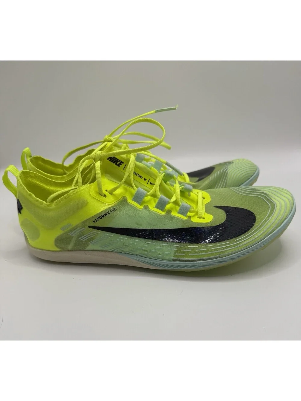 Nike Zoom Victory Waffle 5 Volt Green Black Mint Foam Men's Track Shoes Sz 9.5